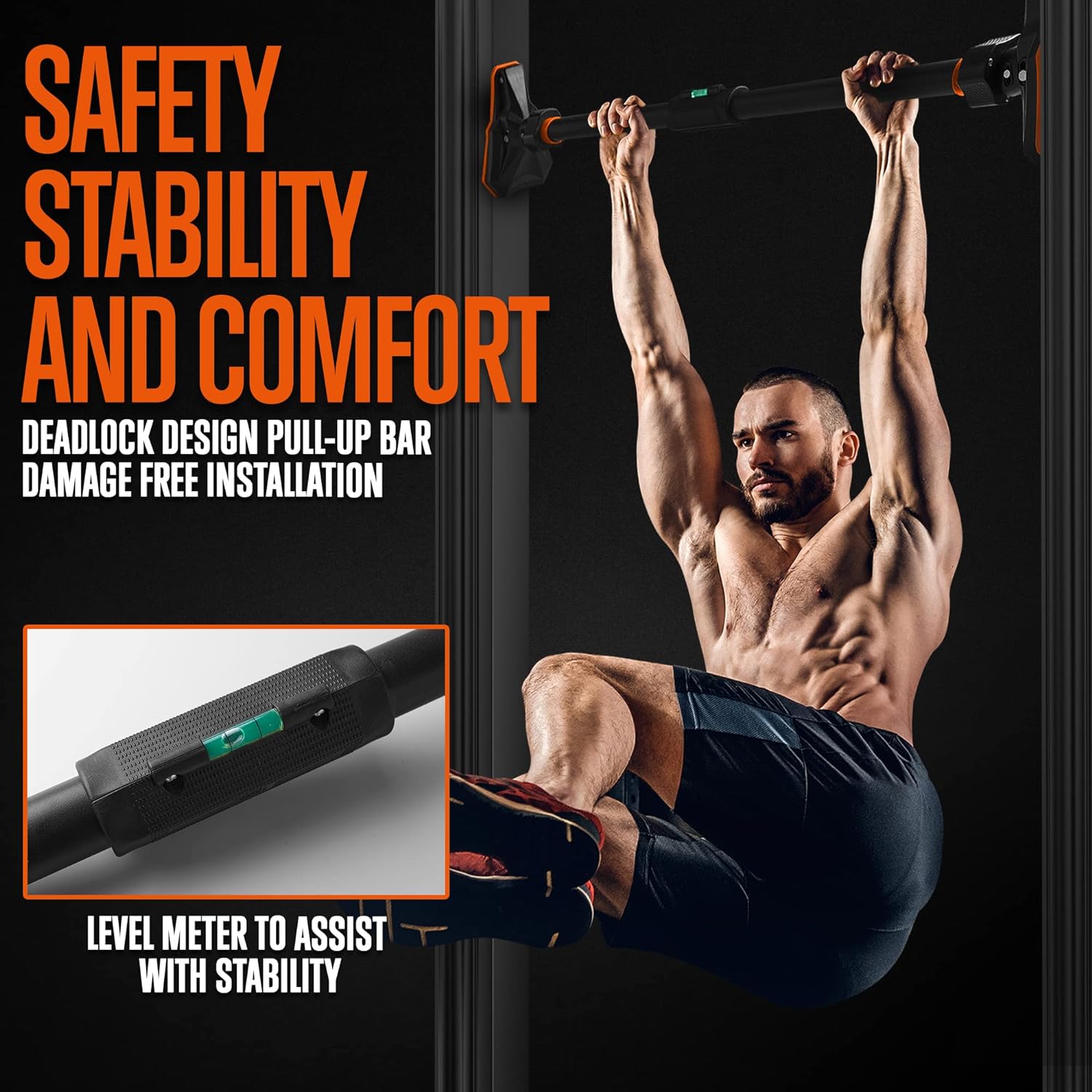 Door Pull Up Bar No Screw - Drążek do podciągania do drzwi, bez