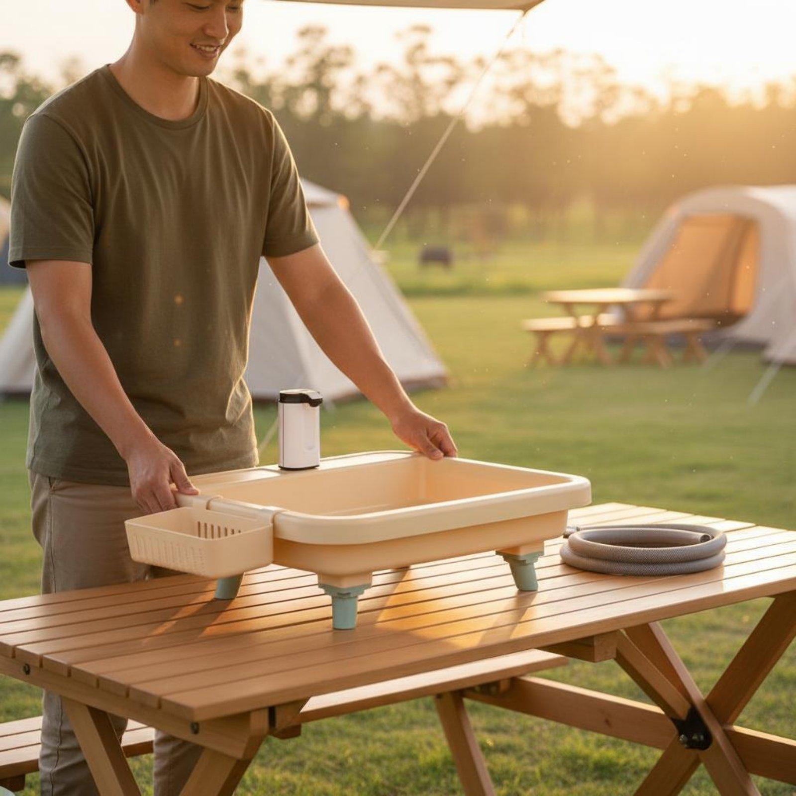 Przenośny zlew kempingowy z wb – Camping recenzja i cena